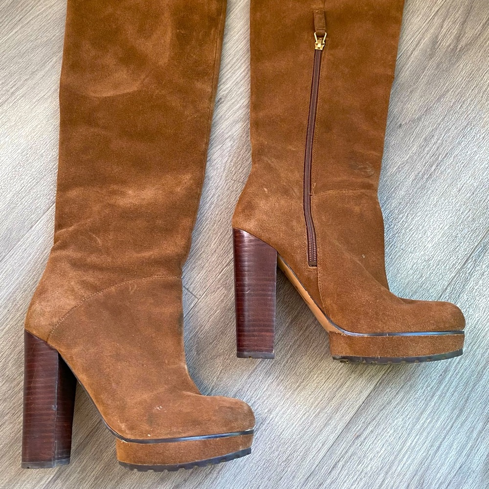Knee suede Boots